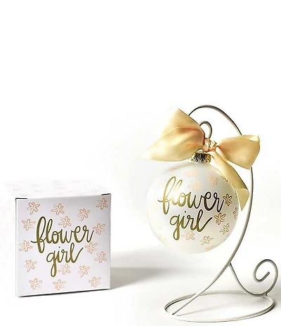 Coton Colors Flower Girl Glass Ornament With Stand Set