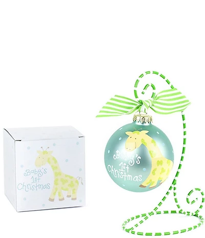 Coton Colors Giraffe Ornament Blue and White With Stand