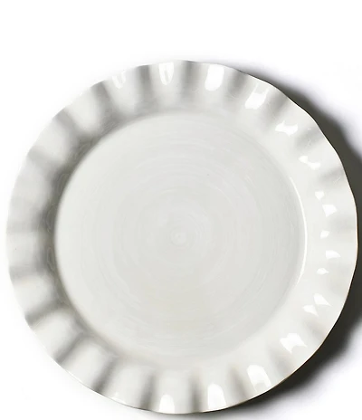 Coton Colors Signature White Ruffle Round Platter