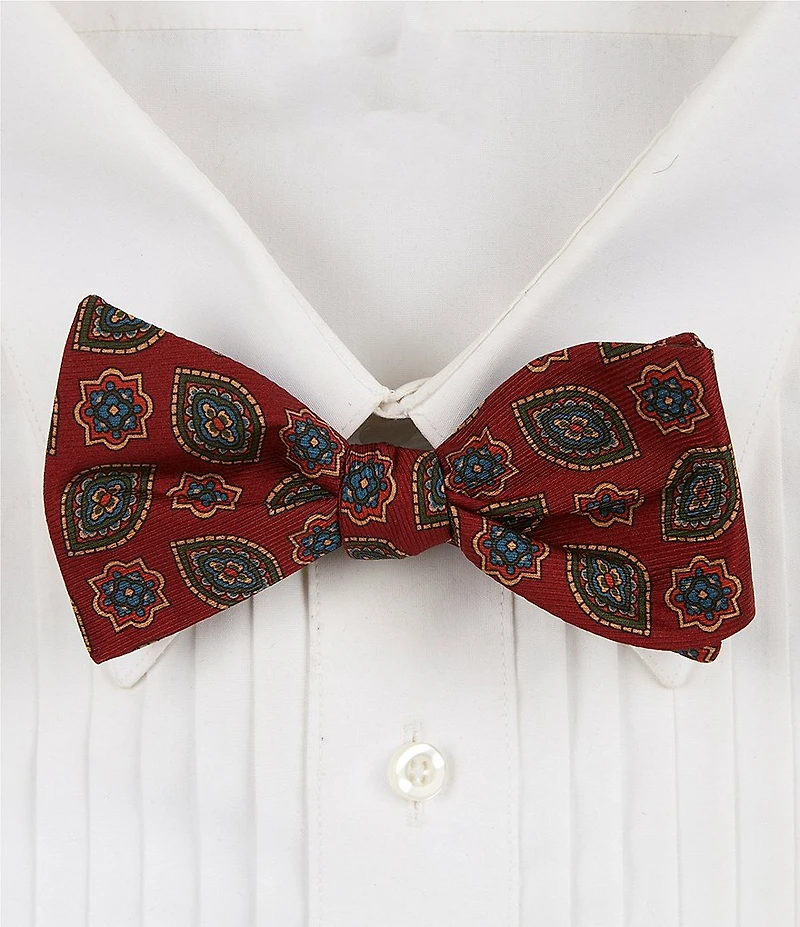Cremieux Adriel Medallion Print Woven Silk Bow Tie