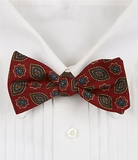 Cremieux Adriel Medallion Print Woven Silk Bow Tie