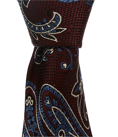 Cremieux Ashland Paisley Traditional 3 1/8#double; Silk Tie
