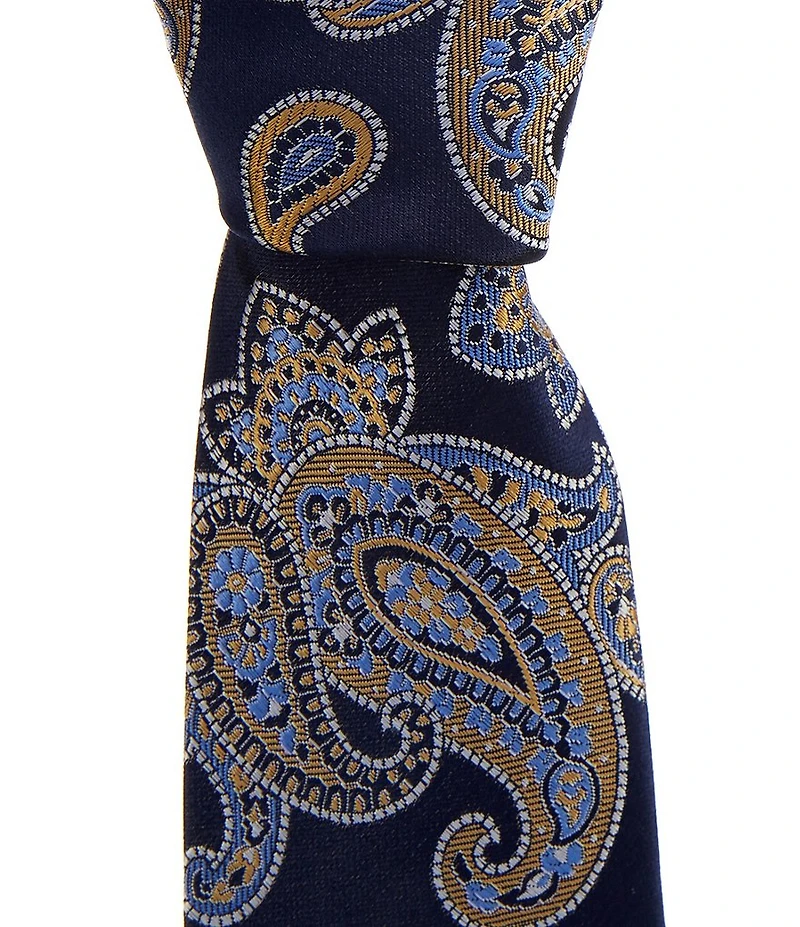 Cremieux Bedford Paisley 3 3/8#double; Woven Silk Tie