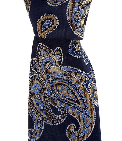 Cremieux Bedford Paisley 3 3/8#double; Woven Silk Tie