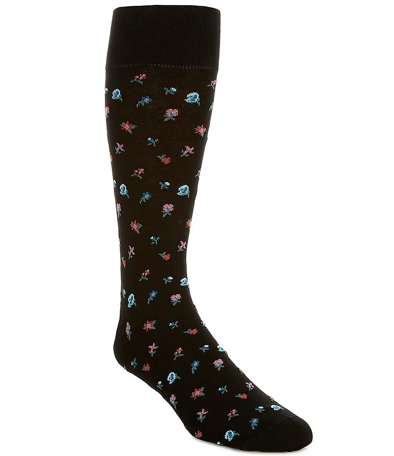 Cremieux Big & Tall Mini-Floral Crew Dress Socks