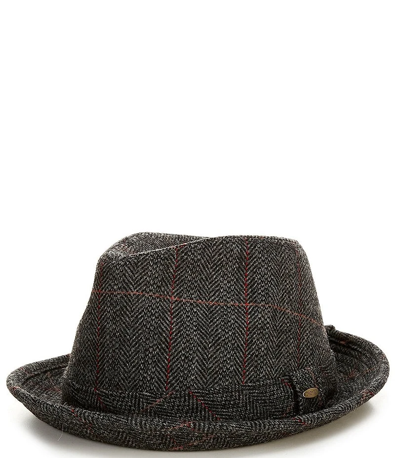 Cremieux Blue Label Herringbone Fedora Hat