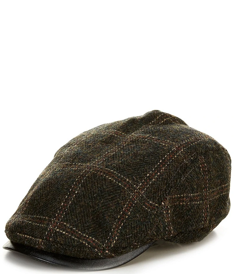 Cremieux Blue Label Herringbone Patterned Driver Hat