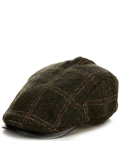 Cremieux Blue Label Herringbone Patterned Driver Hat