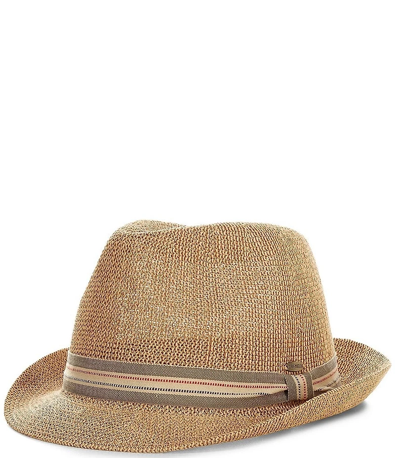Cremieux Blue Label Woven Straw Fedora Hat