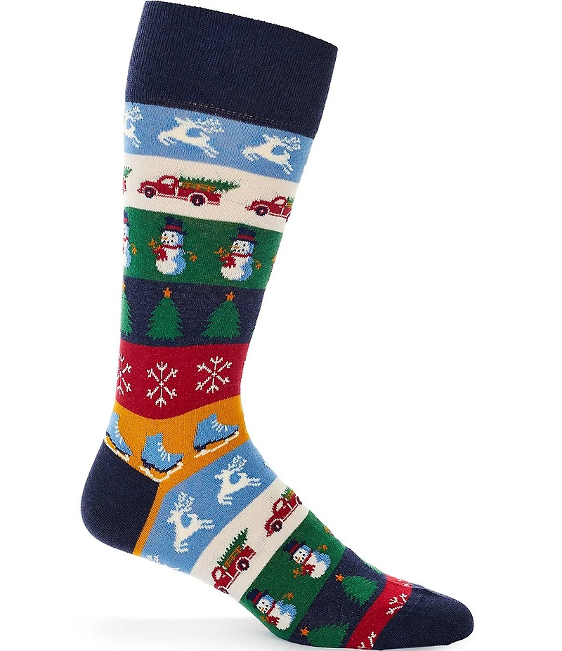 Cremieux Christmas Motifs Crew Dress Socks