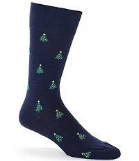 Cremieux Christmas Tree With Star Crew Dress Socks
