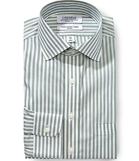 Cremieux Classic Fit Non Iron Spread Collar Striped Dress Shirt