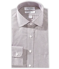 Cremieux Classic Fit Spread Collar Grid Pattern Dress Shirt