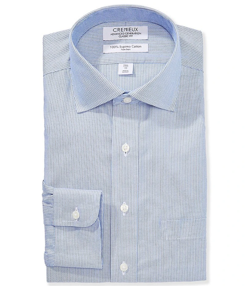 Cremieux Classic Fit Spread Collar Long Sleeve Dress Shirt
