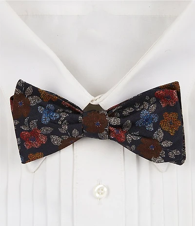 Cremieux Dominic Flower Print Woven Silk Bow Tie