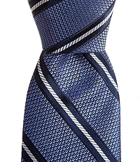 Cremieux Gael Striped 3 1/4#double; Traditional Woven Silk Tie
