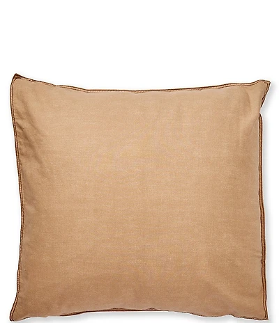 Cremieux Khaki Cotton Euro Sham