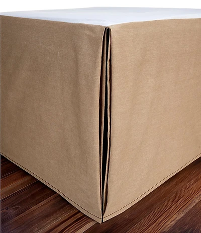 Cremieux Khaki Denim Bedskirt