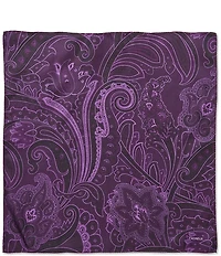 Cremieux Lincoln Large Paisley Print Woven Silk Pocket Square