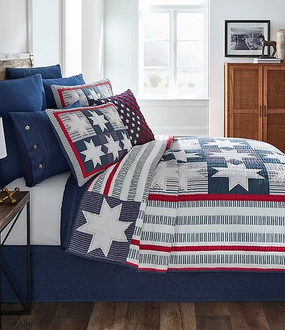 Cremieux Miller Patriotic Embroidered Print Mini Quilt Set