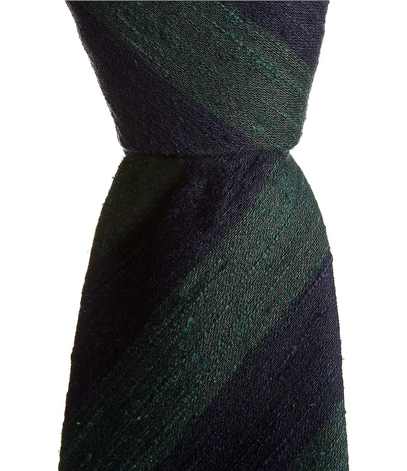 Cremieux Shantung 3 1/8#double; Silk Stripe Tie