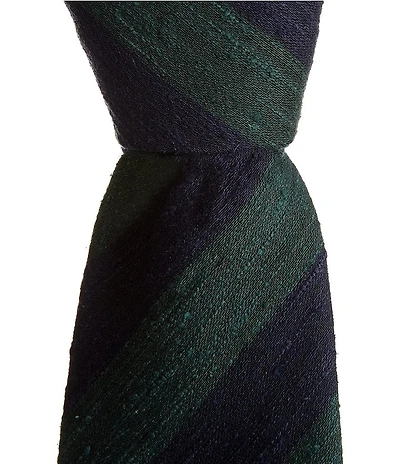 Cremieux Shantung 3 1/8#double; Silk Stripe Tie