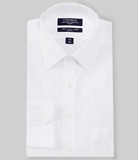 Cremieux Slim Fit Non-Iron Point Collar Mitered Cuff Solid Pinpoint Dress Shirt
