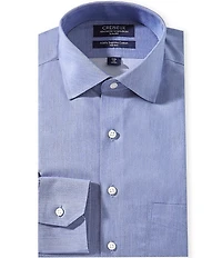 Cremieux Slim Fit Non-Iron Spread Collar Faux Denim Twill Dress Shirt