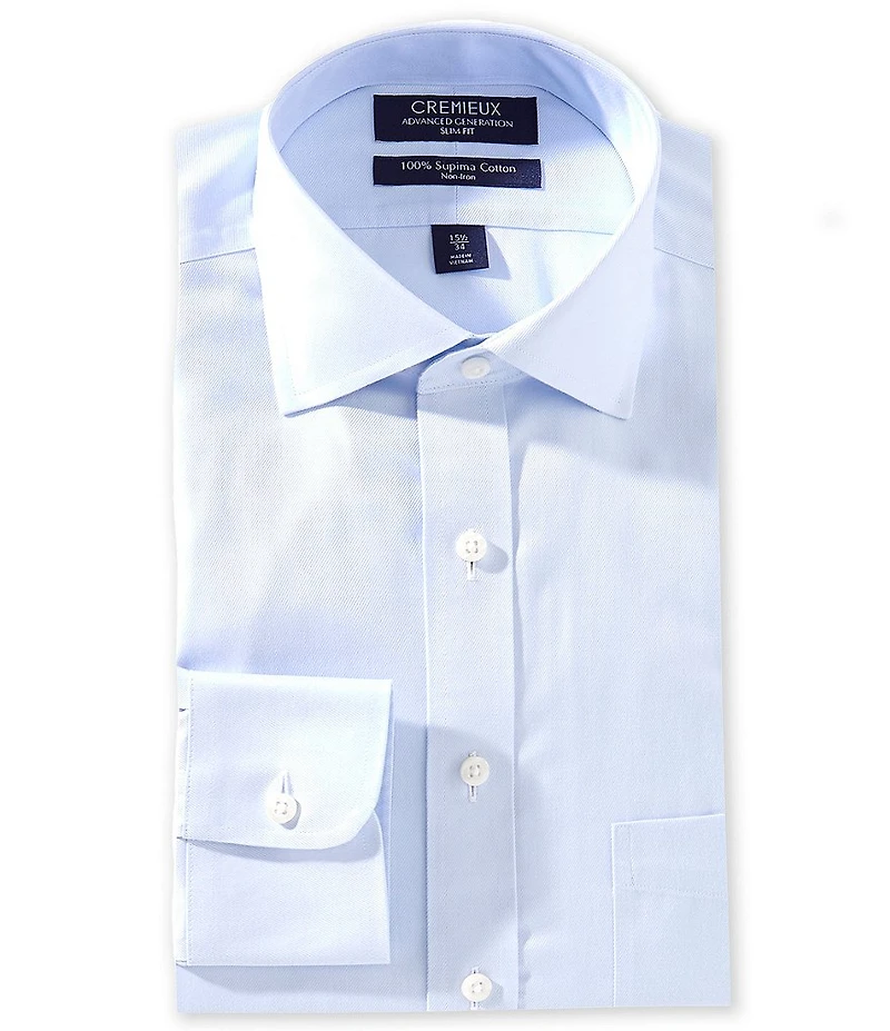 Cremieux Slim Fit Spread Collar Solid Dress Shirt