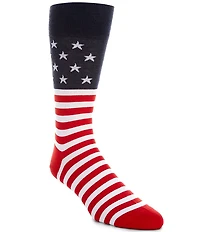 Cremieux Stars And Stripes Americana Crew Dress Socks