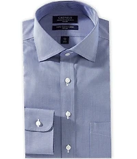 Cremieux Sullivan Slim Fit Spread Collar Houndstooth Twill Dress Shirt