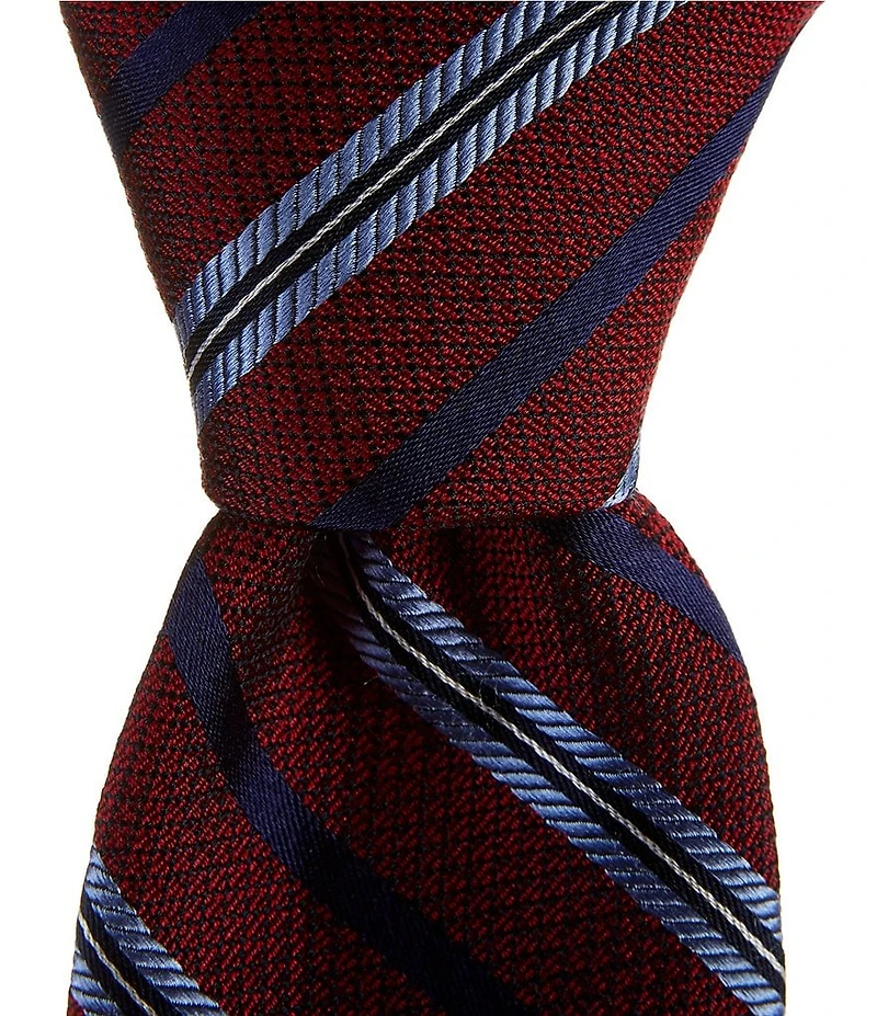 Cremieux Zachary Striped 3 3/8#double; Woven Silk Tie