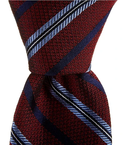 Cremieux Zachary Striped 3 3/8#double; Woven Silk Tie
