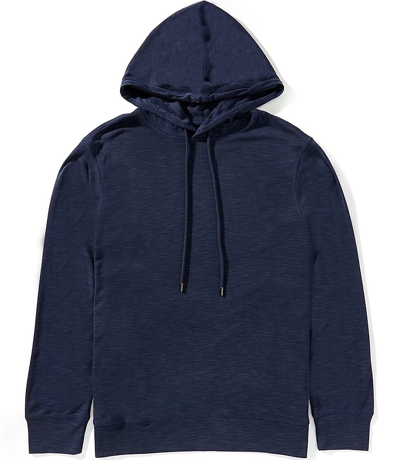 Daniel Buchler Long Sleeve Slub Knit Hoodie