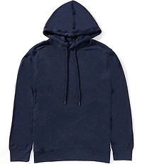 Daniel Buchler Long Sleeve Slub Knit Hoodie