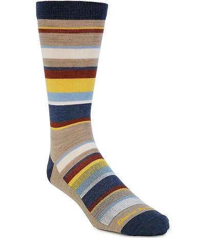 Darn Tough Druid Striped Lightweight Wool Blend Crew Socks