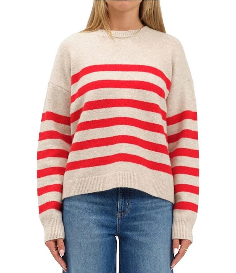 Daze Carlyle Everday Striped Long Sleeve Sweater