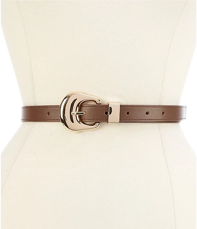 Dillard's Organic Chunky Hardware Leather Belt