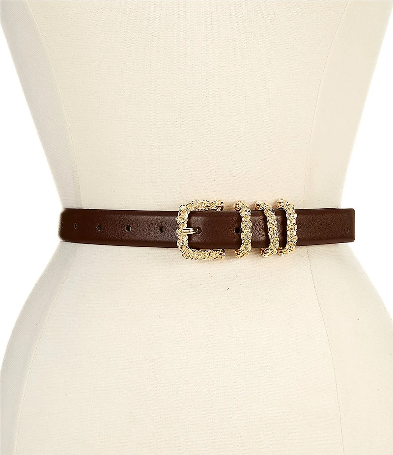Dillard's .94#double; Chain Multi Loop Faux Leather Belt