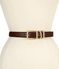 Dillard's .94#double; Chain Multi Loop Faux Leather Belt
