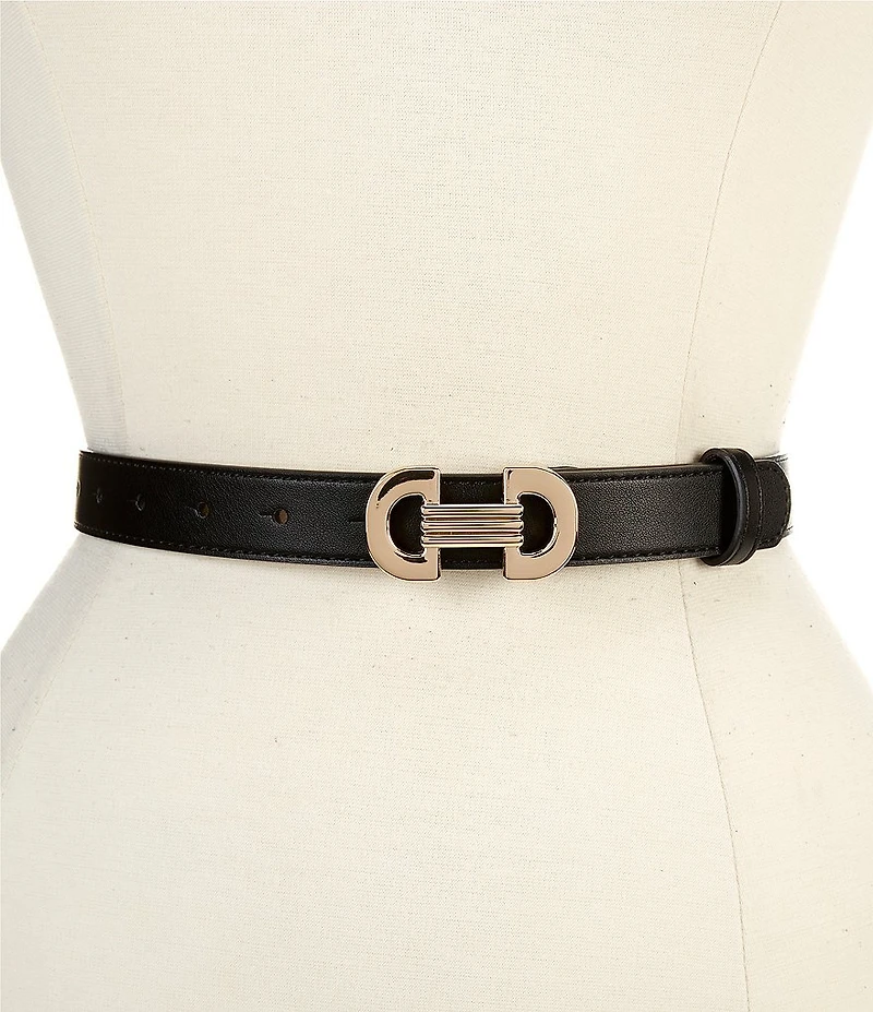 Dillard's 1#double; Statement Plaque Bit Buckle Belt