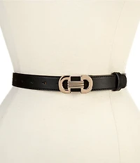 Dillard's 1#double; Statement Plaque Bit Buckle Belt