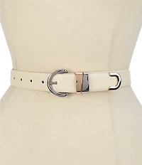 Dillard's 1.1#double; Two Tone Keeper Faux Leather Belt
