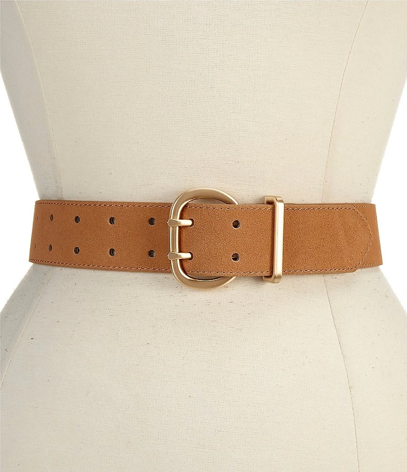 Dillard's 1.57#double; Double Prong Leather Belt