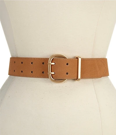 Dillard's 1.57#double; Double Prong Leather Belt