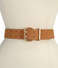 Dillard's 1.57#double; Double Prong Leather Belt