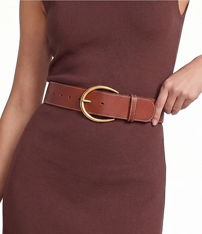 Dillard's 2#double; Round Buckle Belt