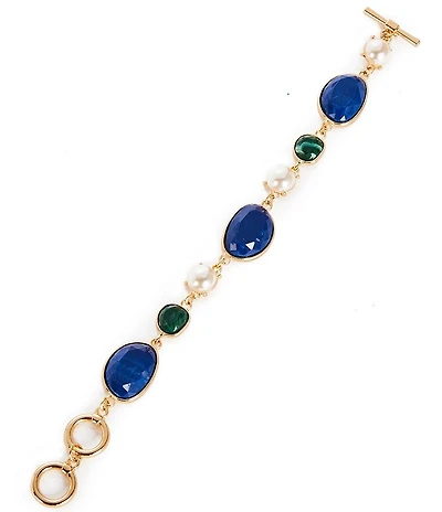 Dillard's Amalfi Gems & Pearls Link Line Bracelet