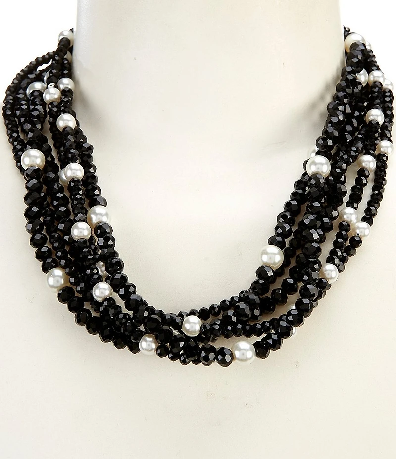 Dillard's Beads and Pearls Short Multi-Strand Necklace