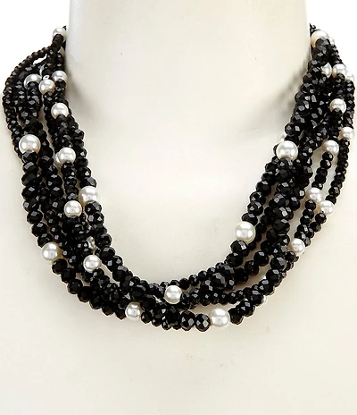 Dillard's Beads and Pearls Short Multi-Strand Necklace